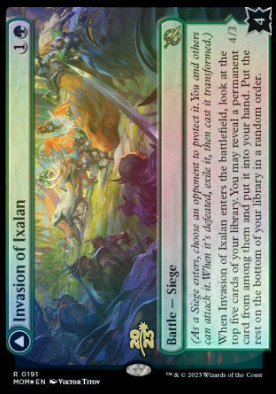 Invasion of Ixalan // Belligerent Regisaur [March of the Machine Prerelease Promos] | Webway Games