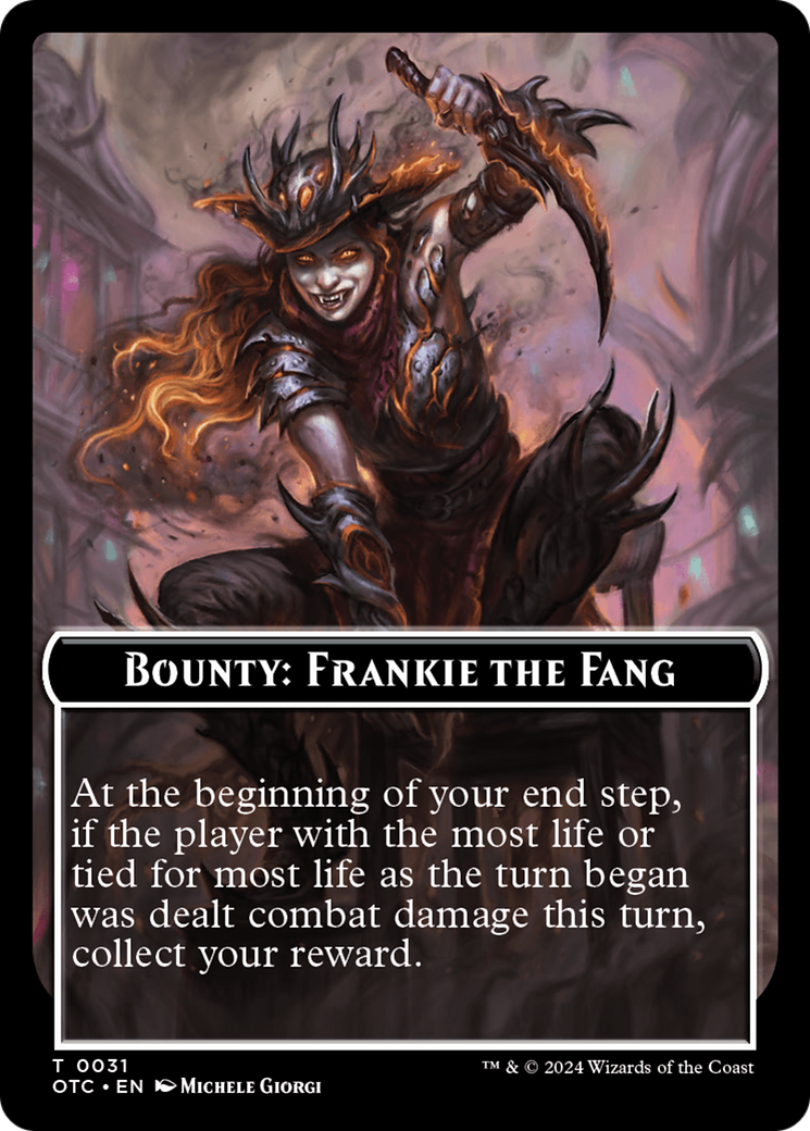 Bounty: Frankie the Fang // Bounty Rules Double-Sided Token [Outlaws of Thunder Junction Commander Tokens] | Webway Games