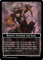 Bounty: Frankie the Fang // Bounty Rules Double-Sided Token [Outlaws of Thunder Junction Commander Tokens] | Webway Games