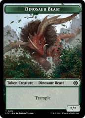 Dinosaur Beast // Dinosaur Double-Sided Token [The Lost Caverns of Ixalan Commander Tokens] | Webway Games