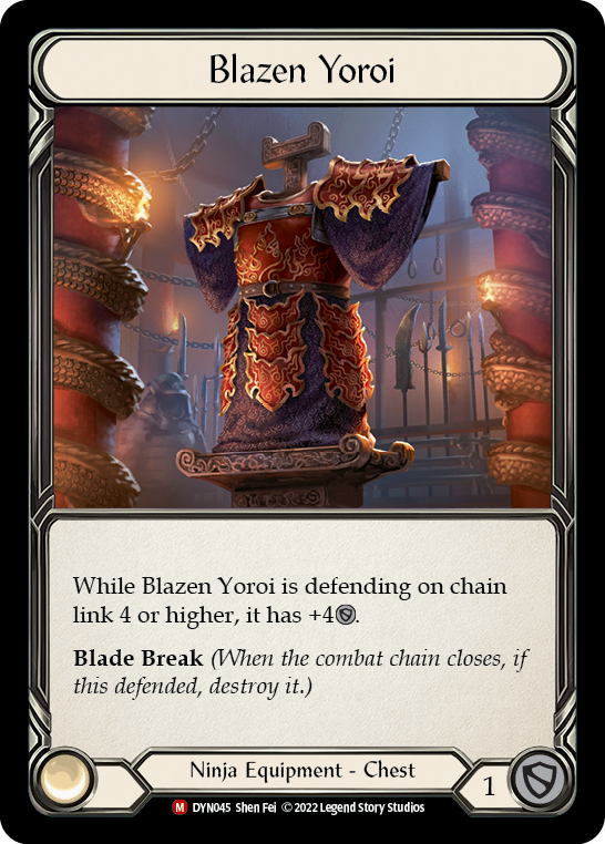 Blazen Yoroi [DYN045] (Dynasty)  Rainbow Foil | Webway Games