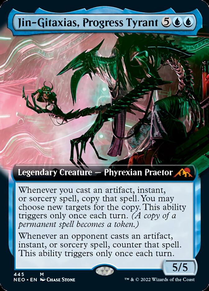 Jin-Gitaxias, Progress Tyrant (Extended Art) [Kamigawa: Neon Dynasty] | Webway Games