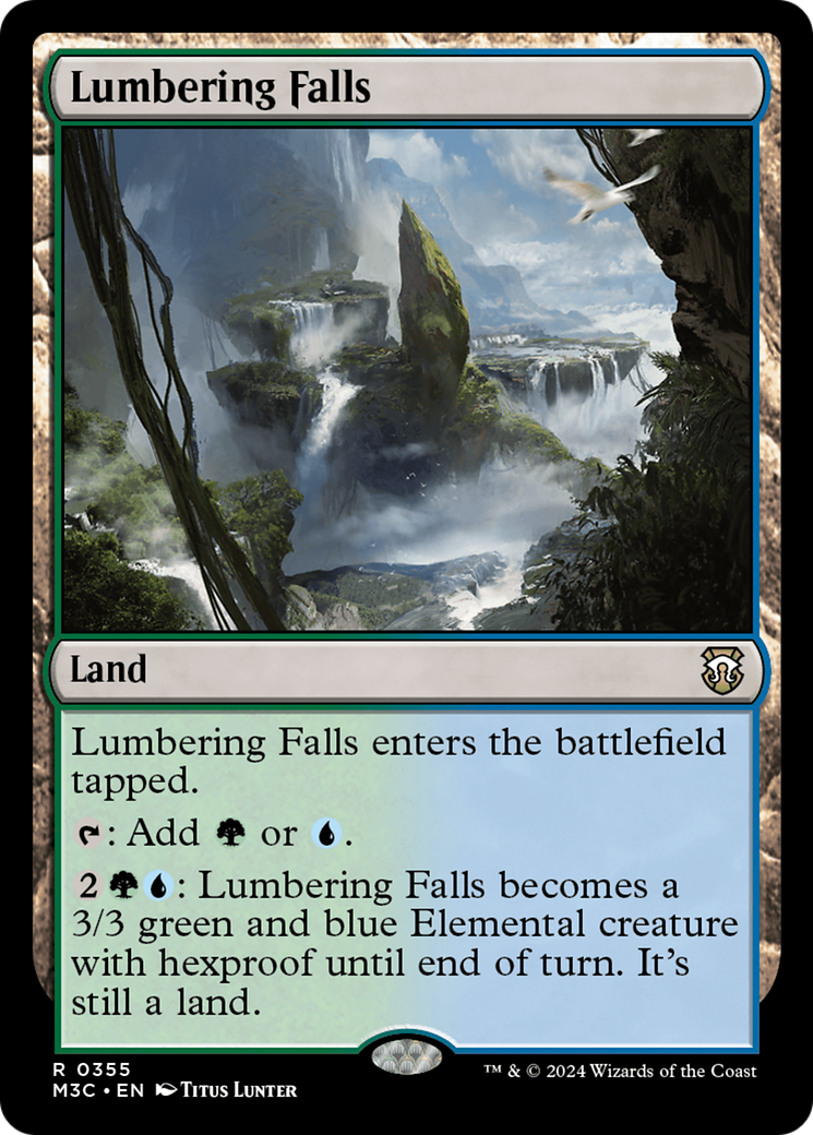Lumbering Falls (Ripple Foil) [Modern Horizons 3 Commander] | Webway Games