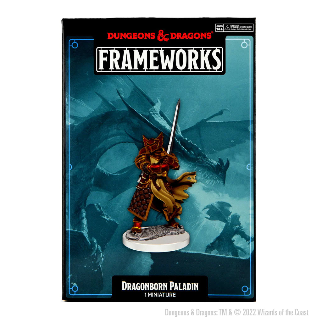 D&D FRAMEWORKS: DRAGONBORN PALADIN MALE - UNPAINTED AND UNASSEMBLED | Webway Games