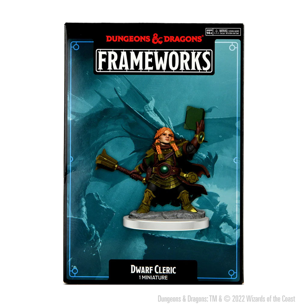 D&D FRAMEWORKS: DWARF CLERIC FEMALE - UNPAINTED AND UNASSEMBLED | Webway Games