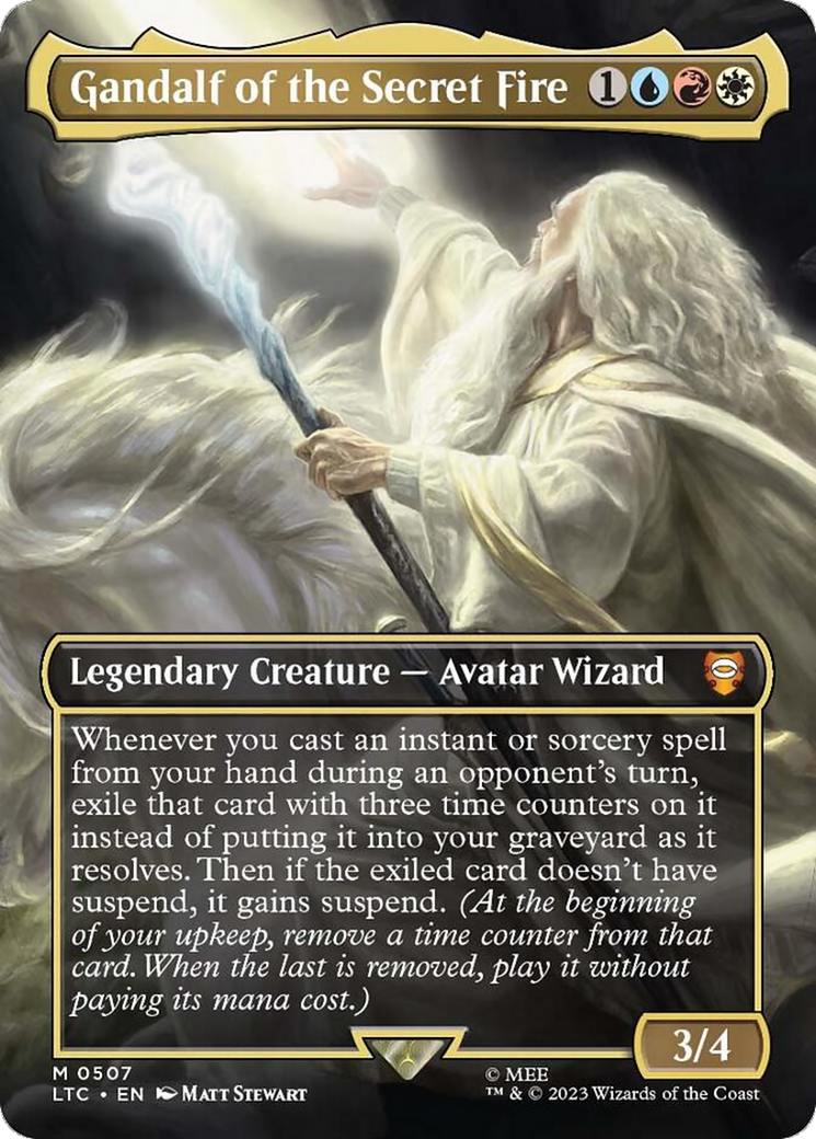 Gandalf of the Secret Fire (Borderless) [The Lord of the Rings: Tales of Middle-Earth Commander] | Webway Games