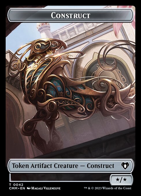 Elemental (0026) // Construct (0042) Double-Sided Token [Commander Masters Tokens] | Webway Games