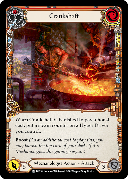 Crankshaft (Red) [DYN101] (Dynasty)  Rainbow Foil | Webway Games