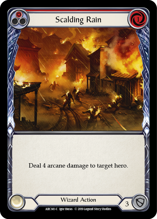 Scalding Rain (Red) [ARC141-C] (Arcane Rising)  1st Edition Rainbow Foil | Webway Games