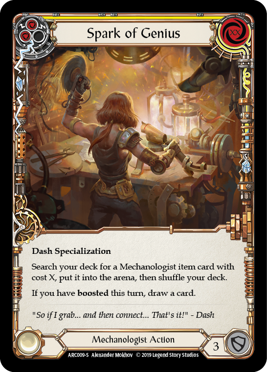 Spark of Genius [ARC009-S] (Arcane Rising)  1st Edition Rainbow Foil | Webway Games