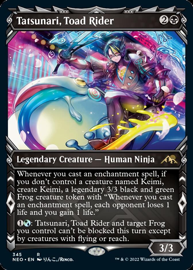 Tatsunari, Toad Rider (Showcase Ninja) [Kamigawa: Neon Dynasty] | Webway Games