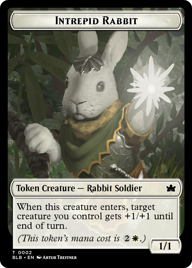 Bat // Intrepid Rabbit Double-Sided Token [Bloomburrow Tokens] | Webway Games