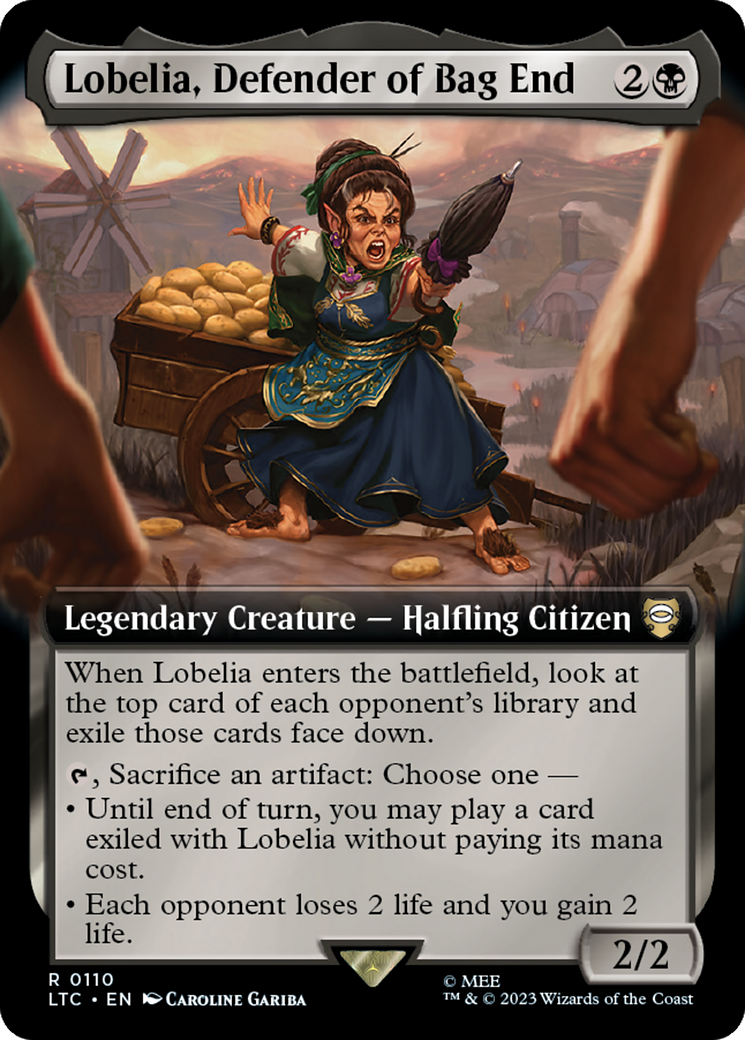 Lobelia, Defender of Bag End (Extended Art) [The Lord of the Rings: Tales of Middle-Earth Commander] | Webway Games