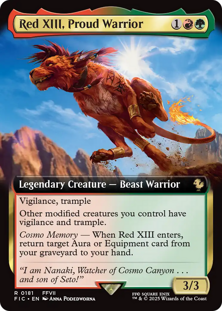 Red XIII, Proud Warrior (Extended Art) [FINAL FANTASY Commander] | Webway Games