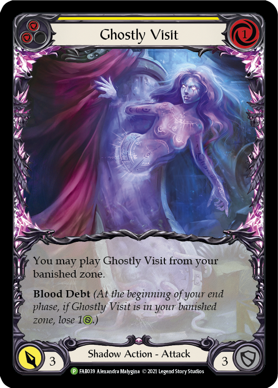 Ghostly Visit (Yellow) [FAB039] (Promo)  Rainbow Foil | Webway Games