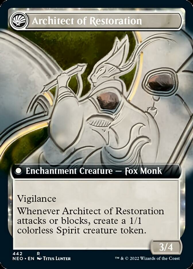 The Restoration of Eiganjo // Architect of Restoration (Extended Art) [Kamigawa: Neon Dynasty] | Webway Games