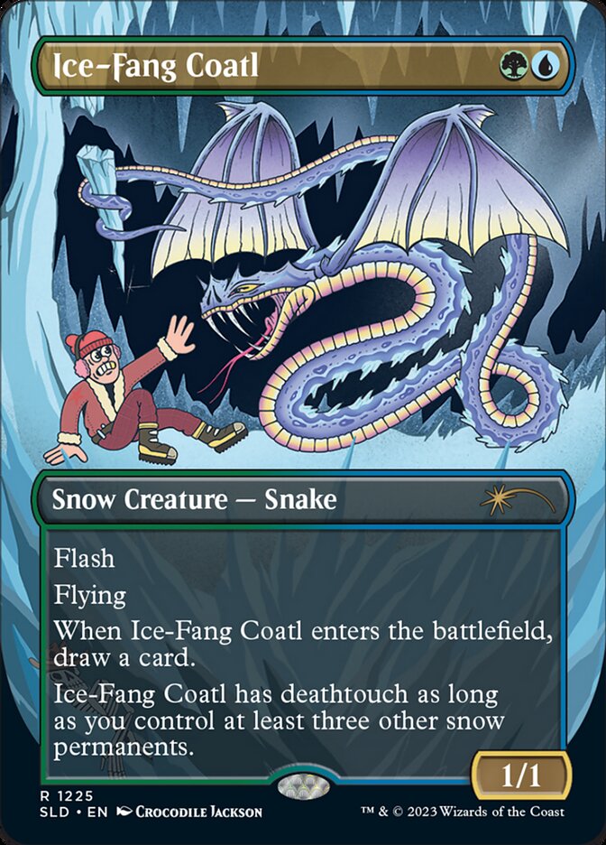 Ice-Fang Coatl (Borderless) [Secret Lair Drop Series] | Webway Games