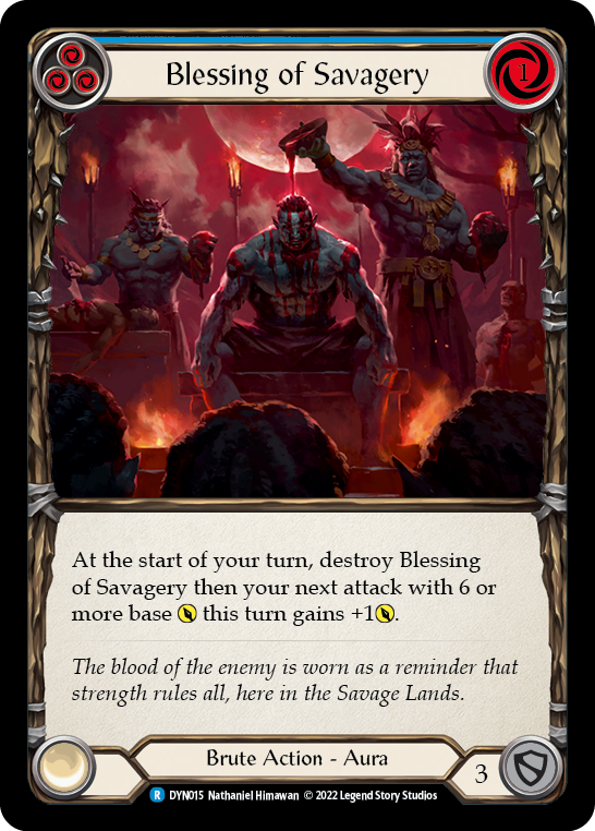 Blessing of Savagery (Blue) [DYN015] (Dynasty) | Webway Games