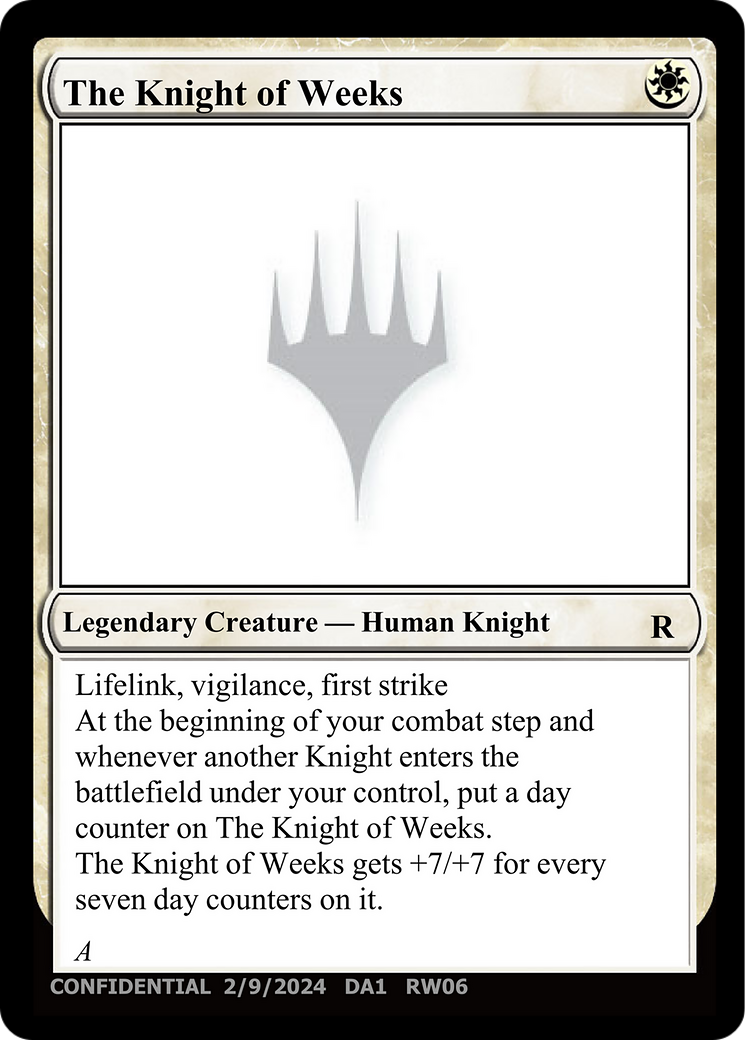 The Knight of Weeks [Unknown Event] | Webway Games