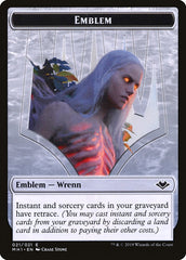 Zombie (007) // Wrenn and Six Emblem (021) Double-Sided Token [Modern Horizons Tokens] | Webway Games