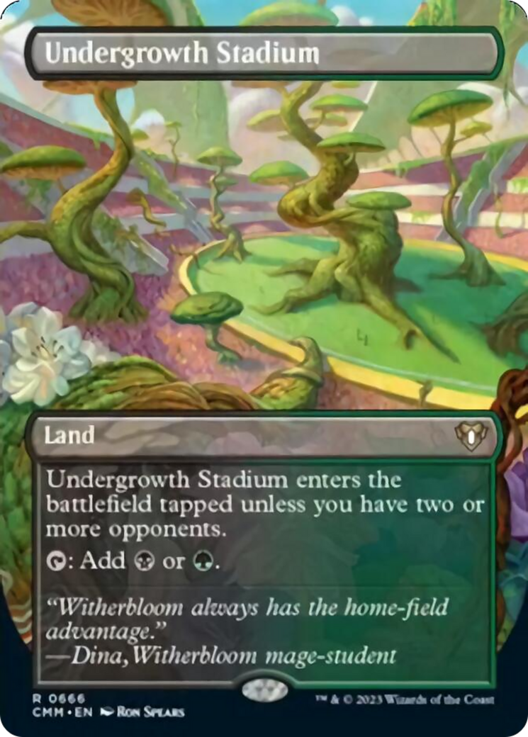 Undergrowth Stadium (Borderless Alternate Art) [Commander Masters] | Webway Games