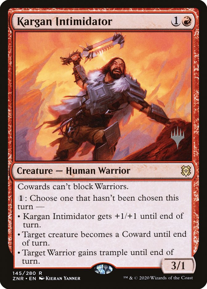 Kargan Intimidator (Promo Pack) [Zendikar Rising Promos] | Webway Games