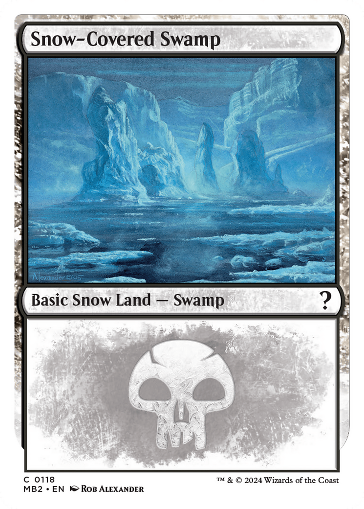 Snow-Covered Swamp (White Border) [Mystery Booster 2] | Webway Games