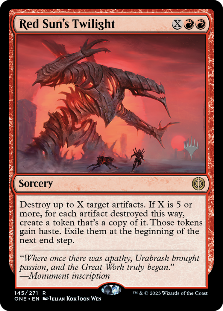 Red Sun's Twilight (Promo Pack) [Phyrexia: All Will Be One Promos] | Webway Games