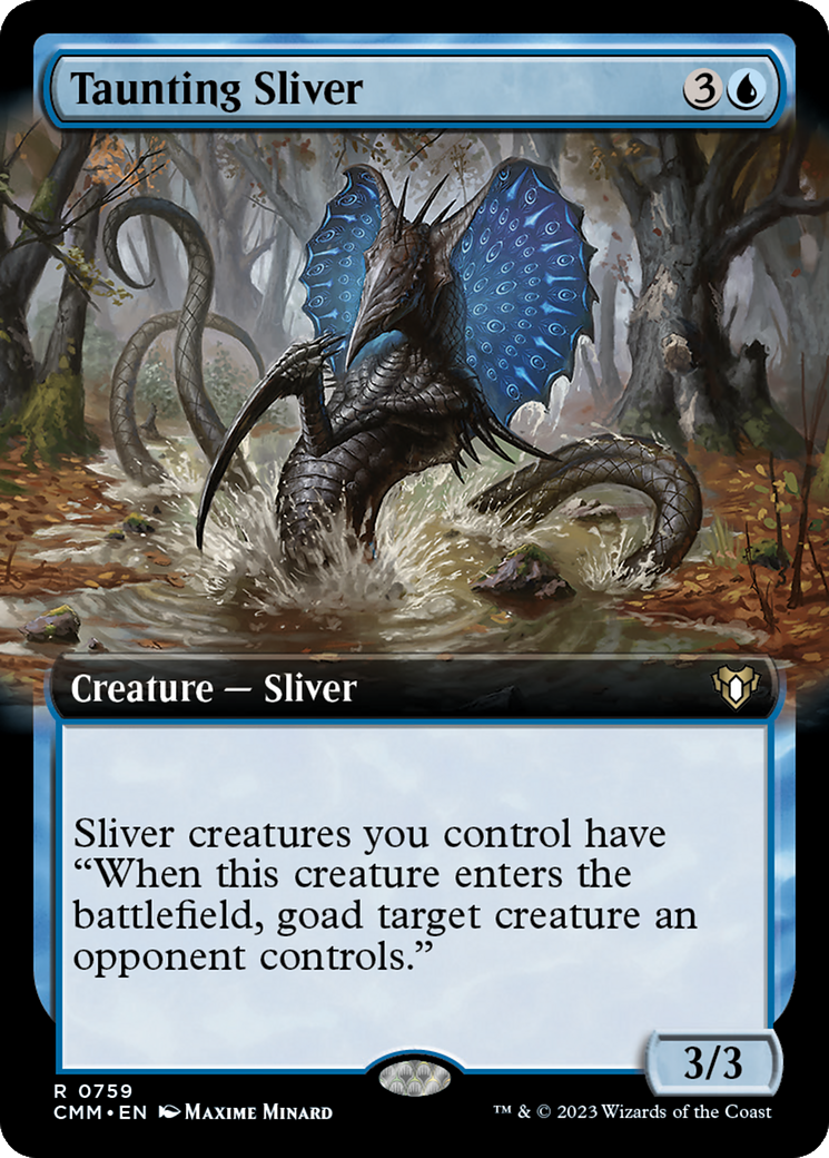 Taunting Sliver (Extended Art) [Commander Masters] | Webway Games