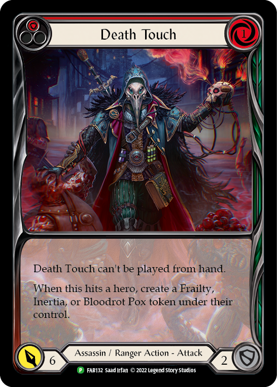 Death Touch (Red) [FAB132] (Promo)  Rainbow Foil | Webway Games