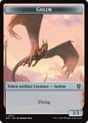 Golem (0013) // Nalaar Aetherjet Double-Sided Token [Aetherdrift Tokens] | Webway Games