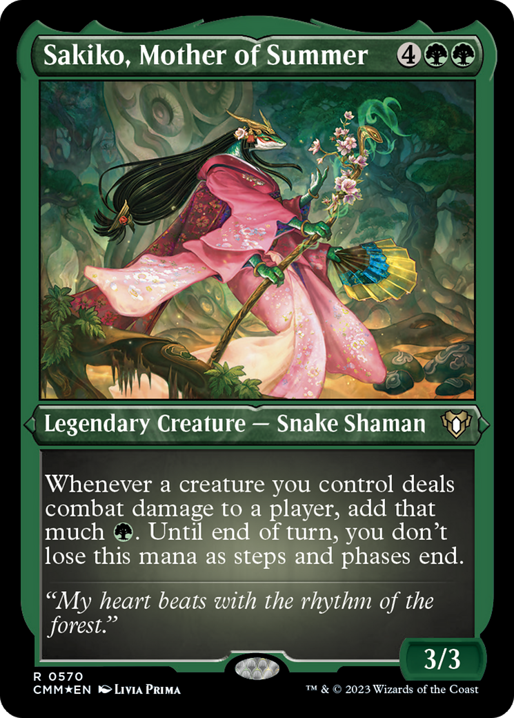Sakiko, Mother of Summer (Foil Etched) [Commander Masters] | Webway Games