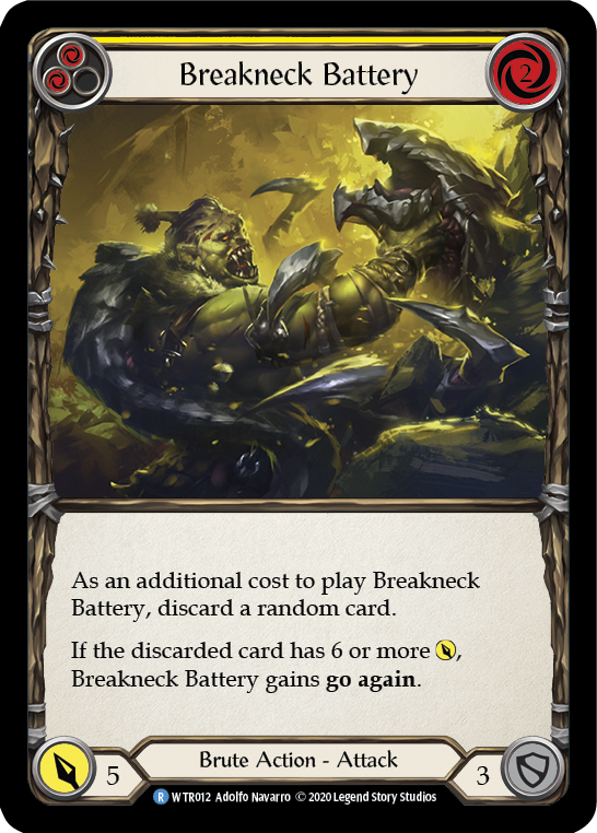Breakneck Battery (Yellow) [U-WTR012] (Welcome to Rathe Unlimited)  Unlimited Rainbow Foil | Webway Games