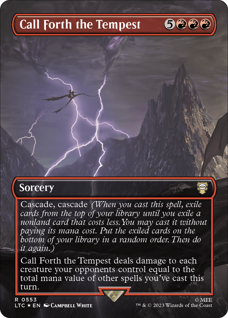 Call Forth the Tempest (Borderless) (Surge Foil) [The Lord of the Rings: Tales of Middle-Earth Commander] | Webway Games