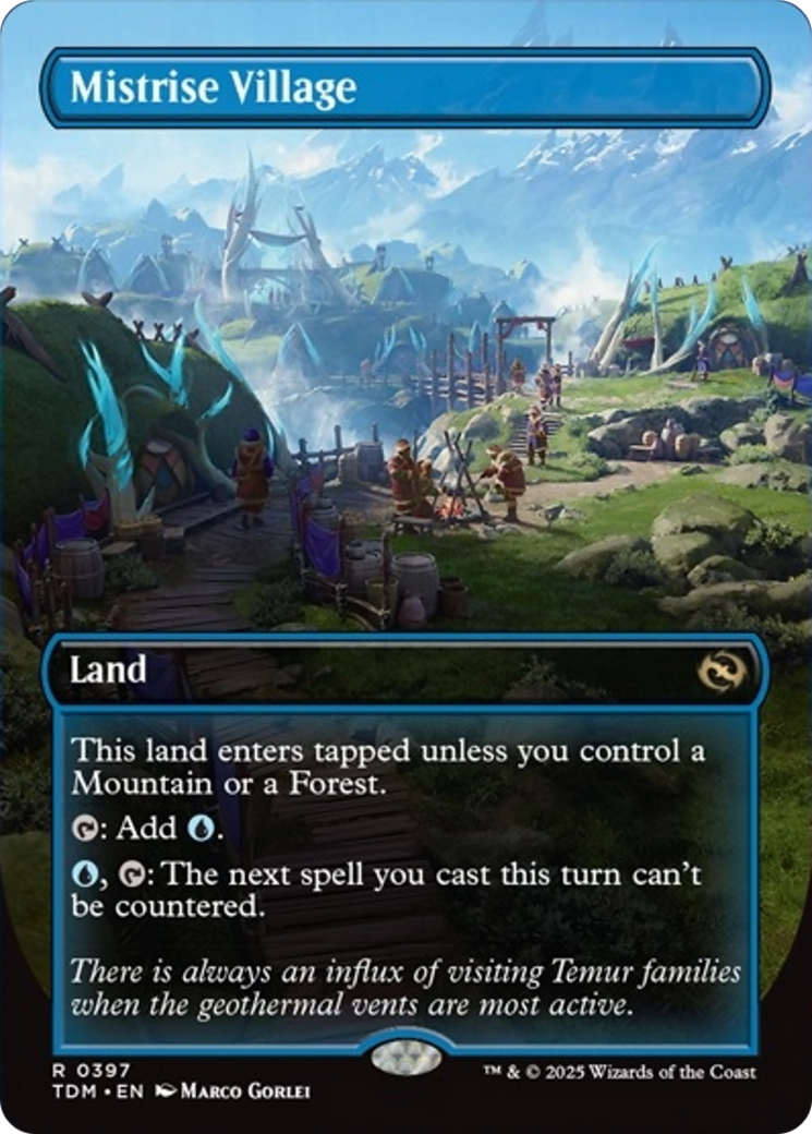 Mistrise Village (Borderless) [Tarkir: Dragonstorm] | Webway Games