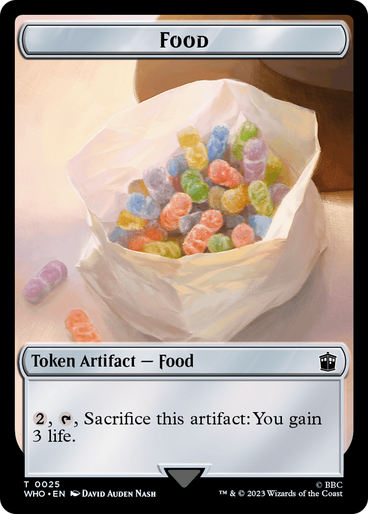 Alien Angel // Food (0025) Double-Sided Token [Doctor Who Tokens] | Webway Games