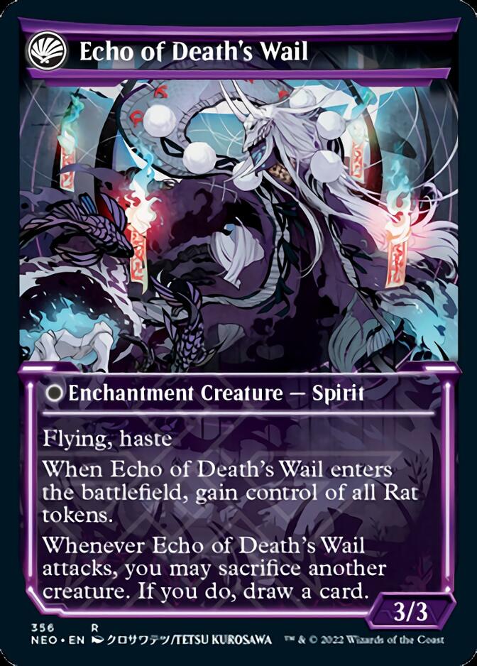 Tribute to Horobi // Echo of Death's Wail (Showcase Soft Glow) [Kamigawa: Neon Dynasty] | Webway Games