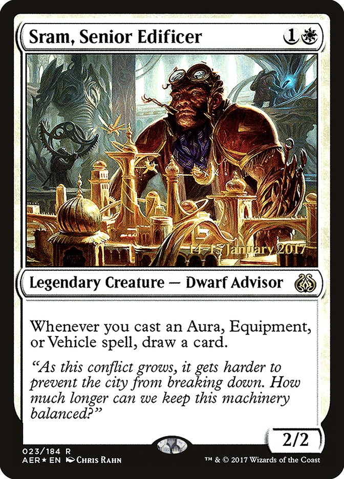 Sram, Senior Edificer [Aether Revolt Prerelease Promos] | Webway Games