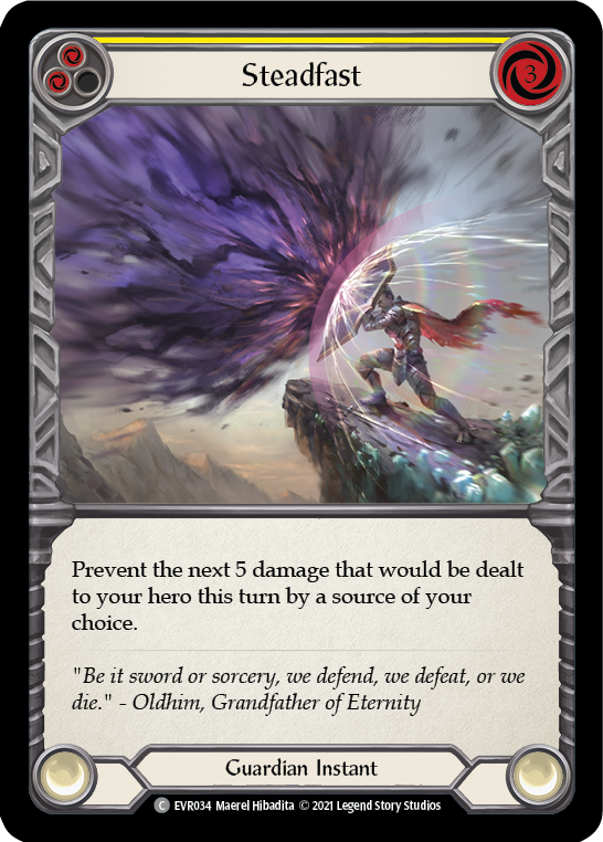 Steadfast (Yellow) [EVR034] (Everfest)  1st Edition Rainbow Foil | Webway Games