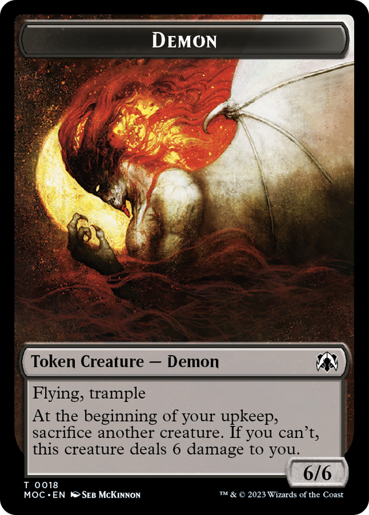 Angel (3) // Demon Double-Sided Token [March of the Machine Commander Tokens] | Webway Games