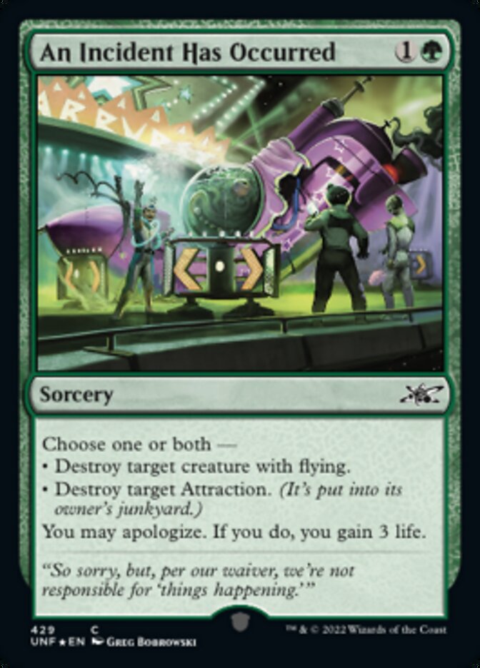 An Incident Has Occurred (Galaxy Foil) [Unfinity] | Webway Games