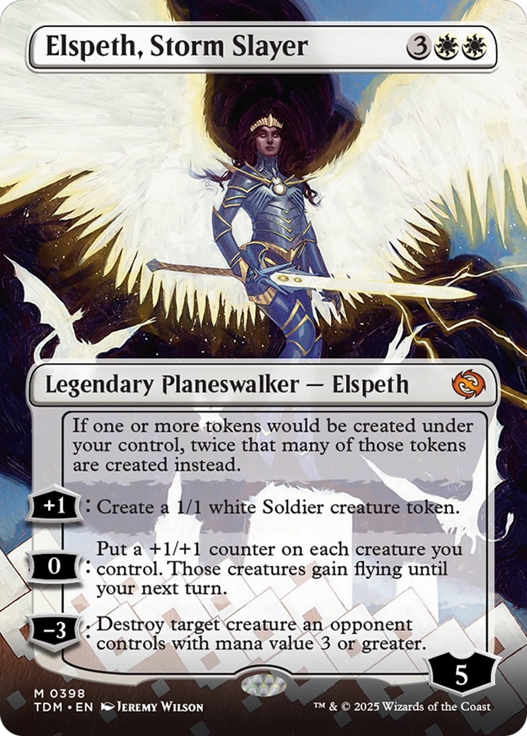 Elspeth, Storm Slayer (Borderless) [Tarkir: Dragonstorm] | Webway Games