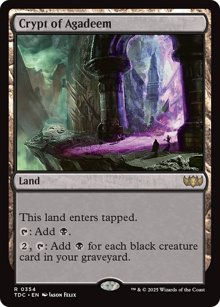 Crypt of Agadeem [Tarkir: Dragonstorm Commander] | Webway Games
