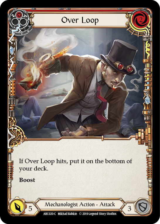 Over Loop (Red) [ARC020-C] (Arcane Rising)  1st Edition Rainbow Foil | Webway Games
