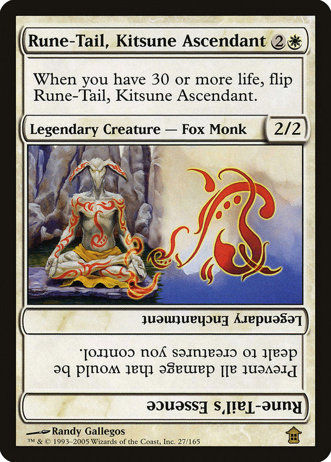 Rune-Tail, Kitsune Ascendant // Rune-Tail's Essence [Saviors of Kamigawa] | Webway Games