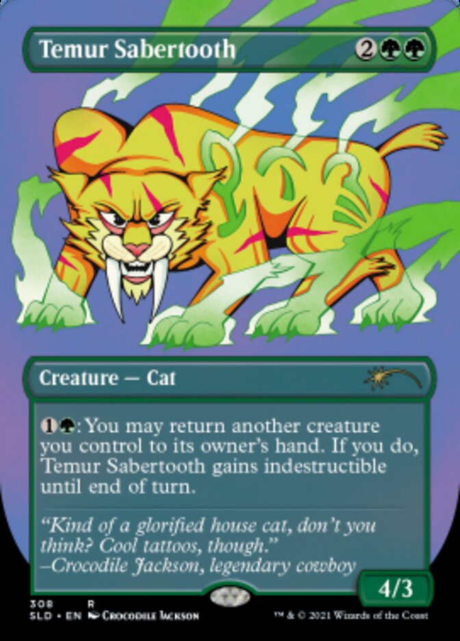 Temur Sabertooth (Borderless) [Secret Lair Drop Series] | Webway Games