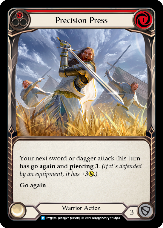 Precision Press (Red) [DYN076] (Dynasty)  Rainbow Foil | Webway Games