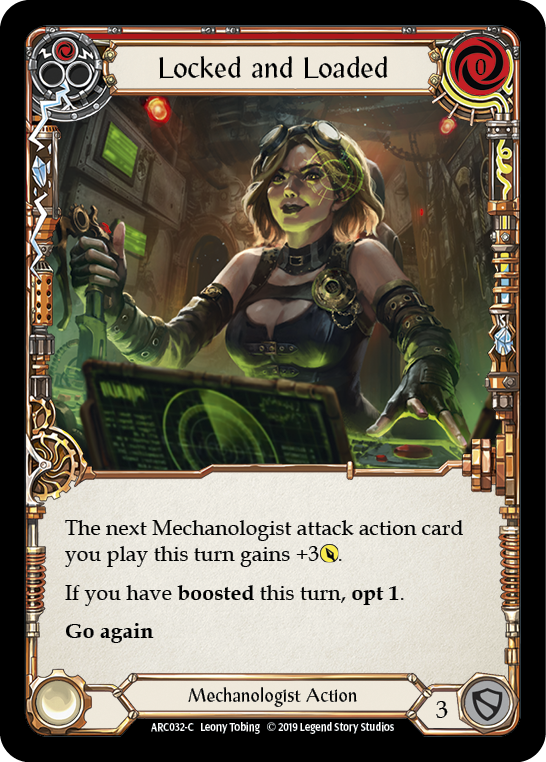 Locked and Loaded (Red) [ARC032-C] (Arcane Rising)  1st Edition Rainbow Foil | Webway Games
