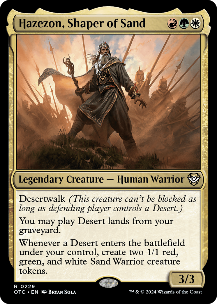 Hazezon, Shaper of Sand [Outlaws of Thunder Junction Commander] | Webway Games