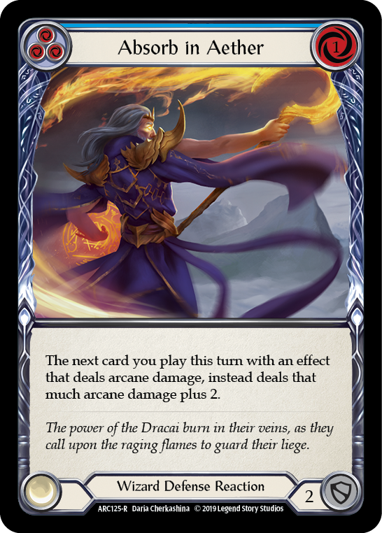 Absorb in Aether (Blue) [ARC125-R] (Arcane Rising)  1st Edition Rainbow Foil | Webway Games